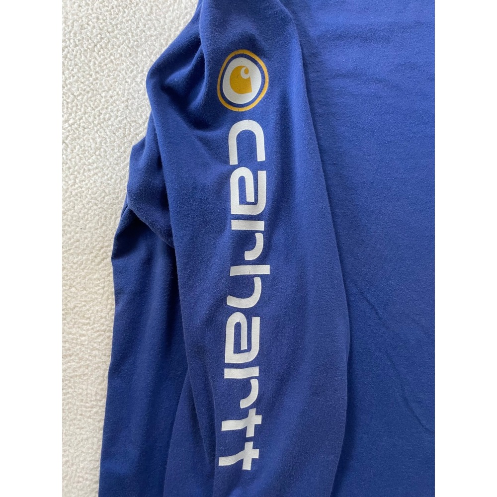 Carhartt Mens 3XL Long Sleeve T-Shirt Blue Force Relaxed Fit Graphic Sleeve - Picture 6 of 14